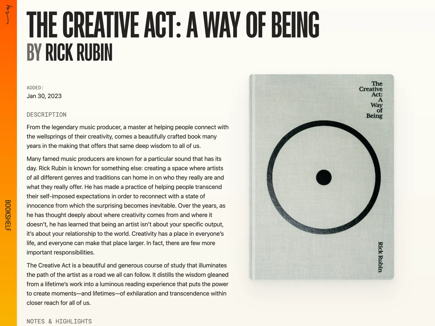 Book detail page, desktop