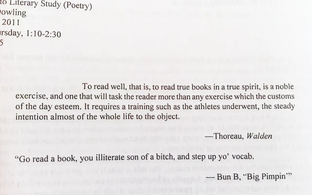Thoreau vs Bun B