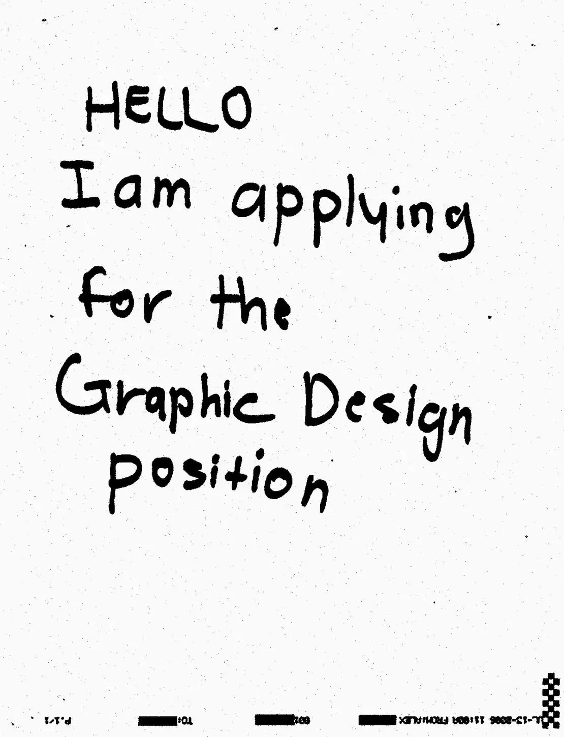 Applying for the graphic design position