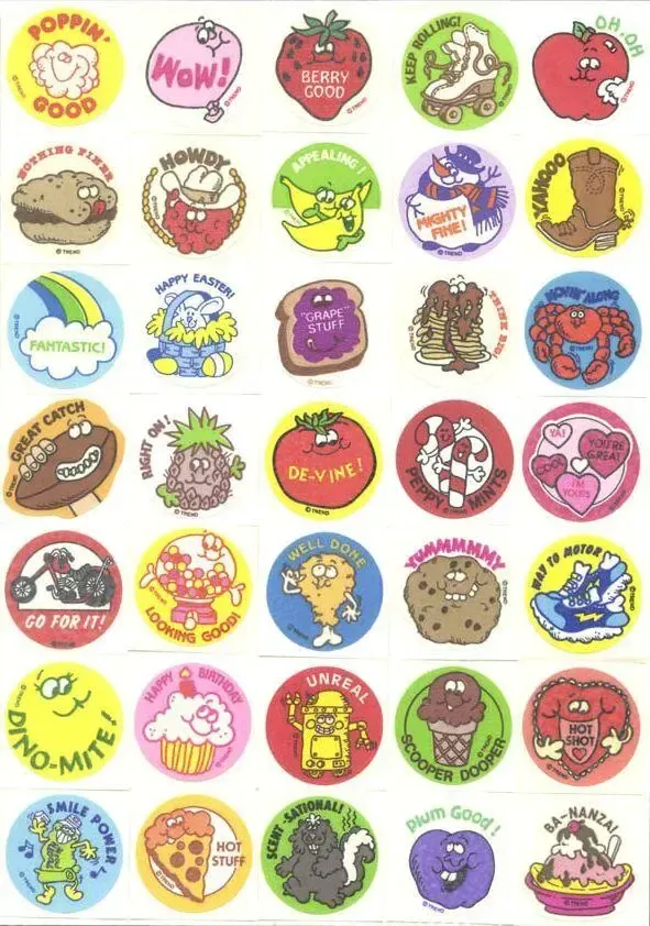 Scratch n sniff stickers
