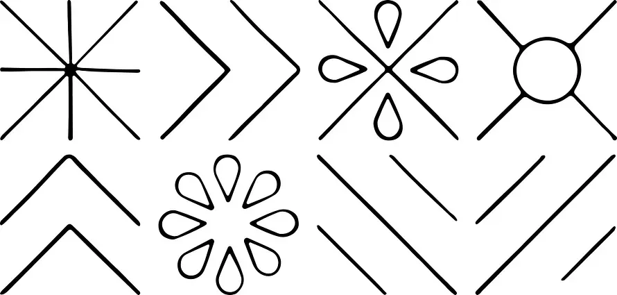 Shapes I created based on the inspiration.